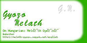 gyozo melath business card